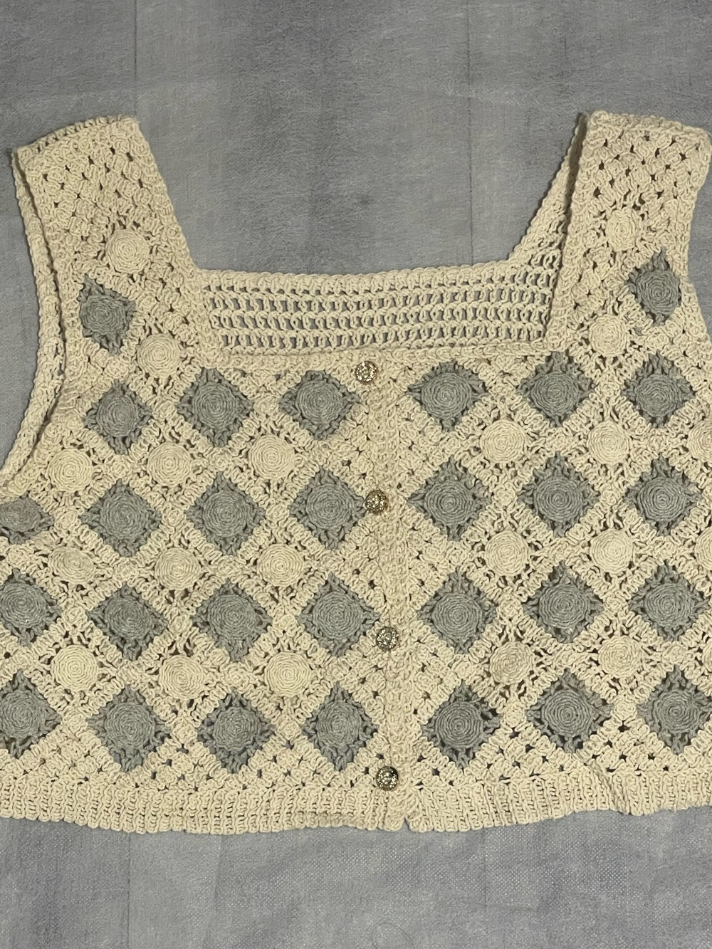 Japanese Patterned Sleeveless Top